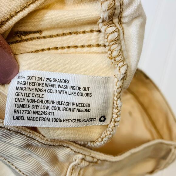 Wild Fable Cream Distressed High Rise Skater Jeans Sz 4 - Picture 5 of 11